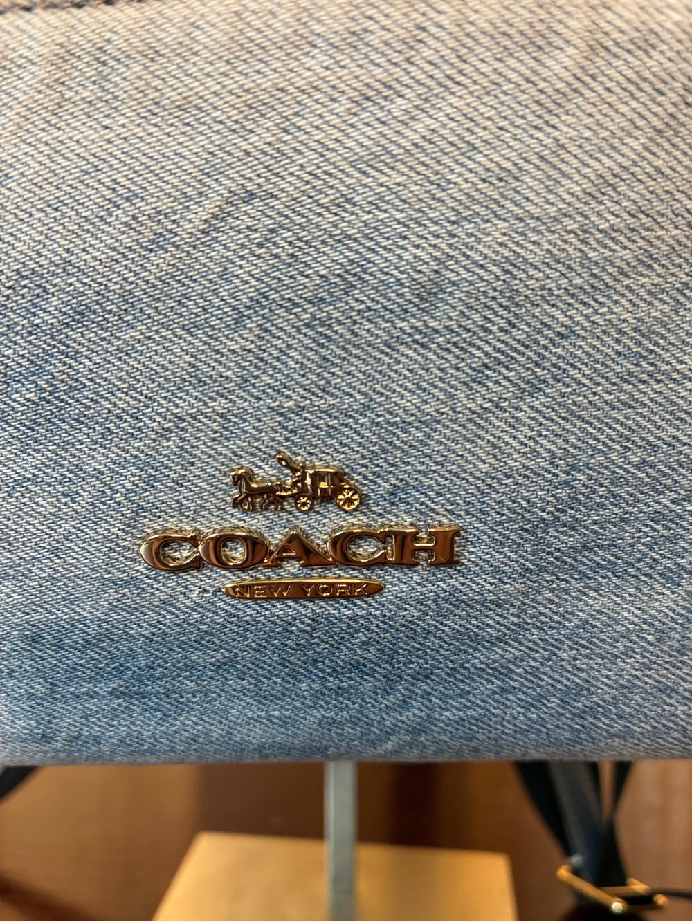 Coach Taylor Small Backpack in Loved Denim NWT - Picture 5 of 10